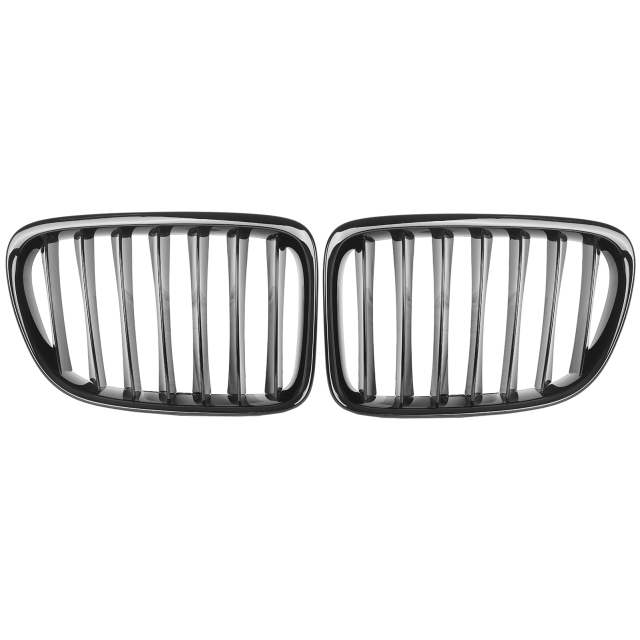 Nieren Grill glanz Schwarz Einzelsteg passend für BMW X1 E84