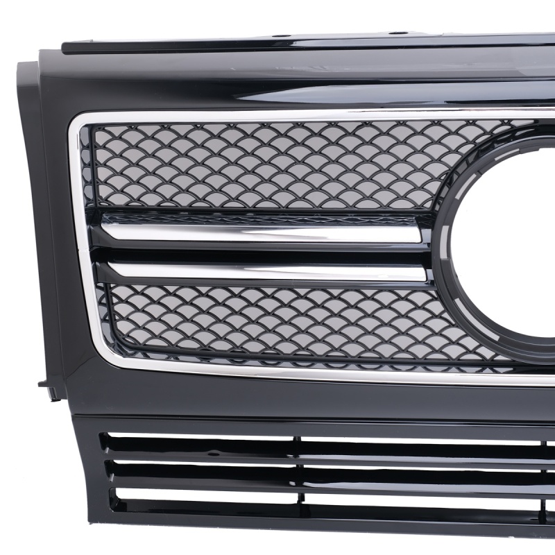 Kühlergrill glanz Schwarz AMG Look passend für Mercedes G-Klasse W463