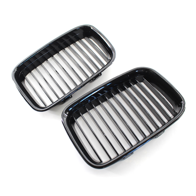 Nieren Grill glanz Schwarz Einzelsteg passend für BMW 3er E36 Vorfacelift
