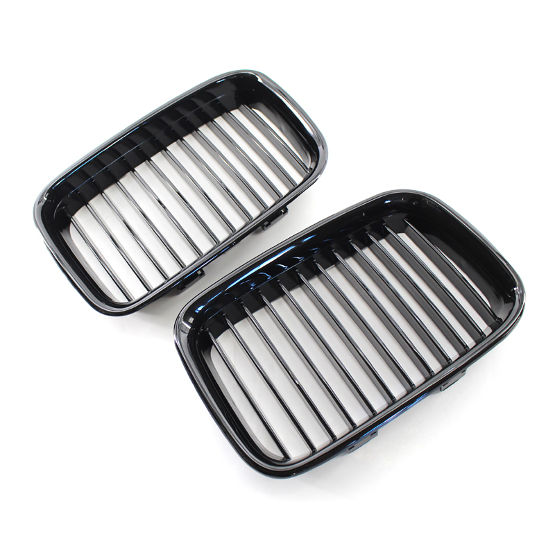 Nieren Grill glanz Schwarz Einzelsteg passend für BMW 3er E36 Vorfacelift