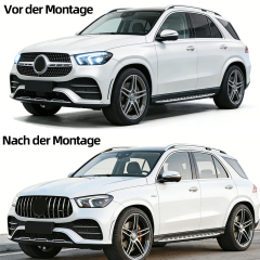 Kühlergrill Chrom GT Panamericana passend für Mercedes GLE V167 C167 AMG-Paket
