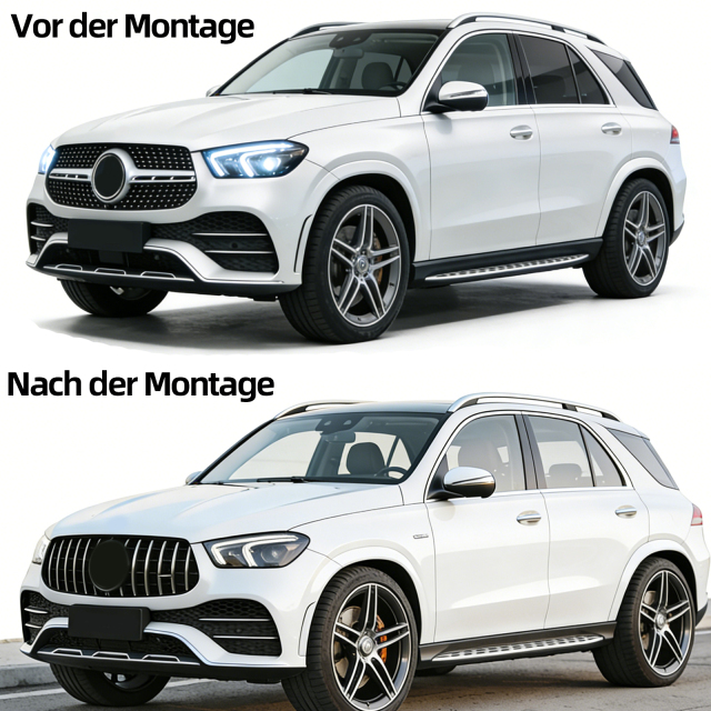 Kühlergrill Chrom GT Panamericana passend für Mercedes GLE V167 C167 AMG-Paket