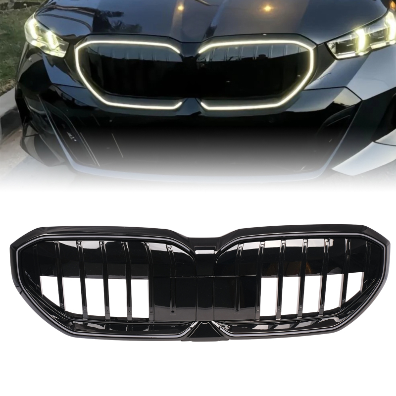 Passt für BMW 5er I5 G60 G61 Nieren Glanz Schwarz GT W/LED Grill OHNE KABEL 2023-