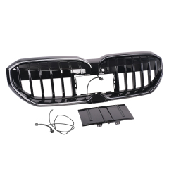 Passt für BMW 5er I5 G60 G61 Nieren Glanz Schwarz GT W/LED Grill mit kabel 2023-