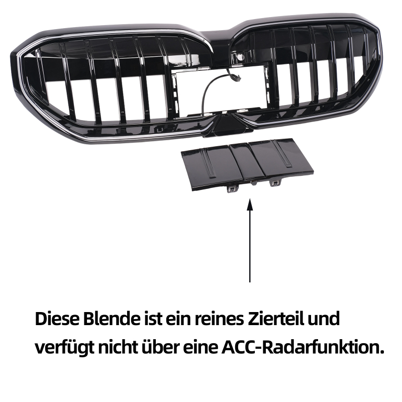 Passt für BMW 5er I5 G60 G61 Nieren Glanz Schwarz GT W/LED Grill OHNE KABEL 2023-