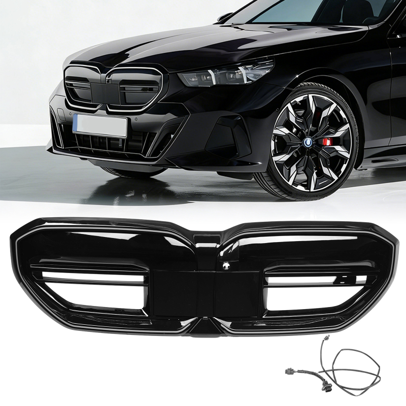 LED Sport Kühlergrill Glanz Schwarz  Für Bmw 5er G60 G61 2023- mit KABEL