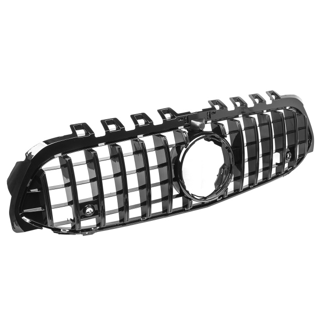 Kühlergrill glanz Schwarz GT Panamericana mit Kamera passend für Mercedes A-Klasse W177 V177