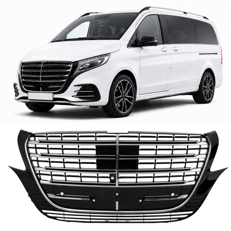 Kühlergrill für Mercedes Vito V-Klasse W448 W447 LCI 24- Chrom Exclusive Look