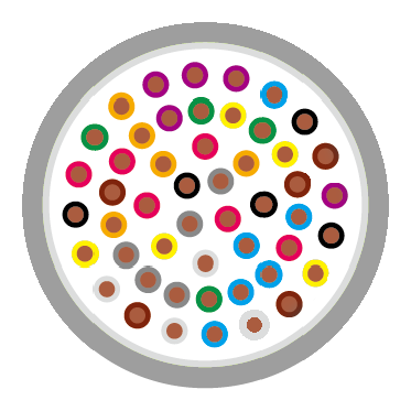 Cabo de telecomunicações multipar U/UTP