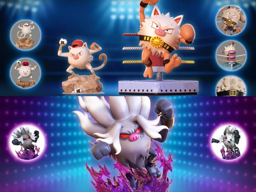 YoHo Toys Studio - Mankey x Primeape x Annihilape - Pokemon Scale World