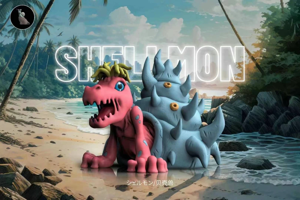 Shellmon Recolor PS Studio - Shellmon - Digimon Resin Statue