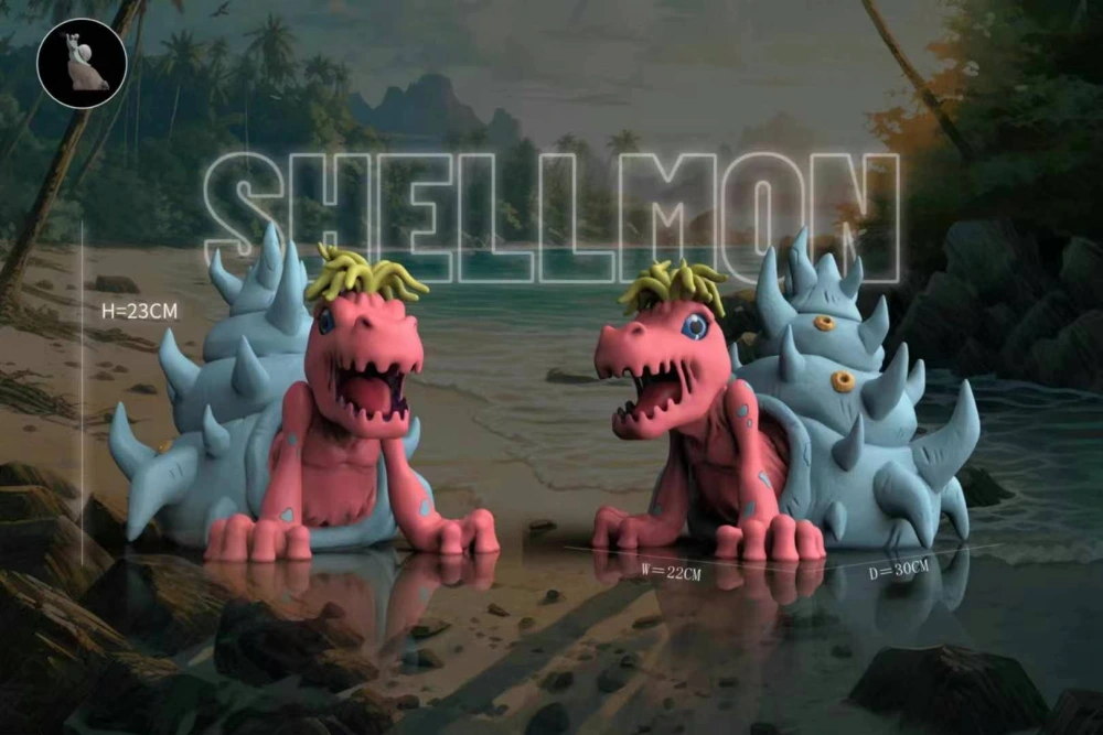 Shellmon Recolor PS Studio - Shellmon - Digimon Resin Statue