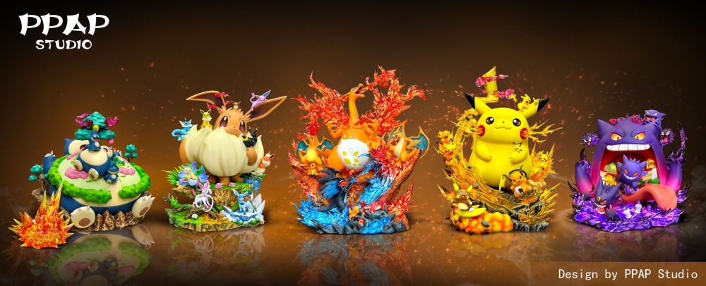 PPAP Studio - Gigamax Charizard Family - Pokemon Resin Statue