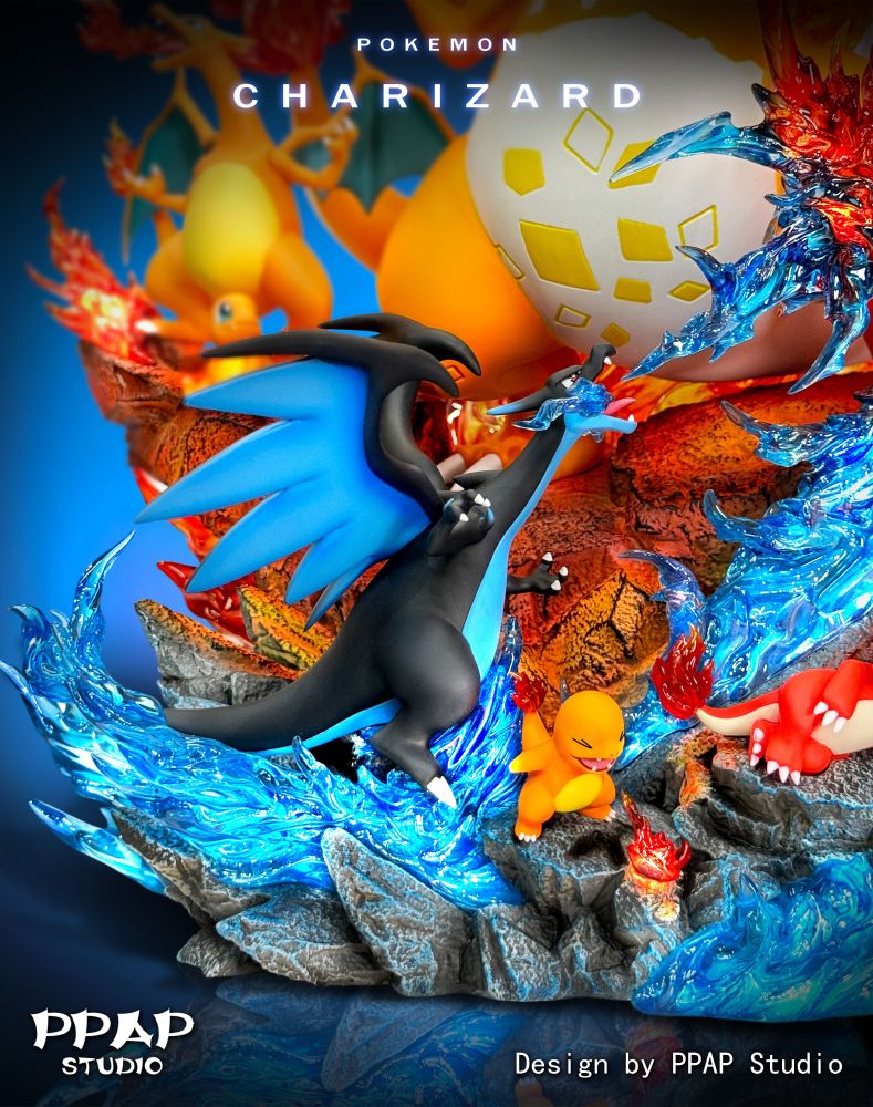 PPAP Studio - Gigamax Charizard Family - Pokemon Resin Statue