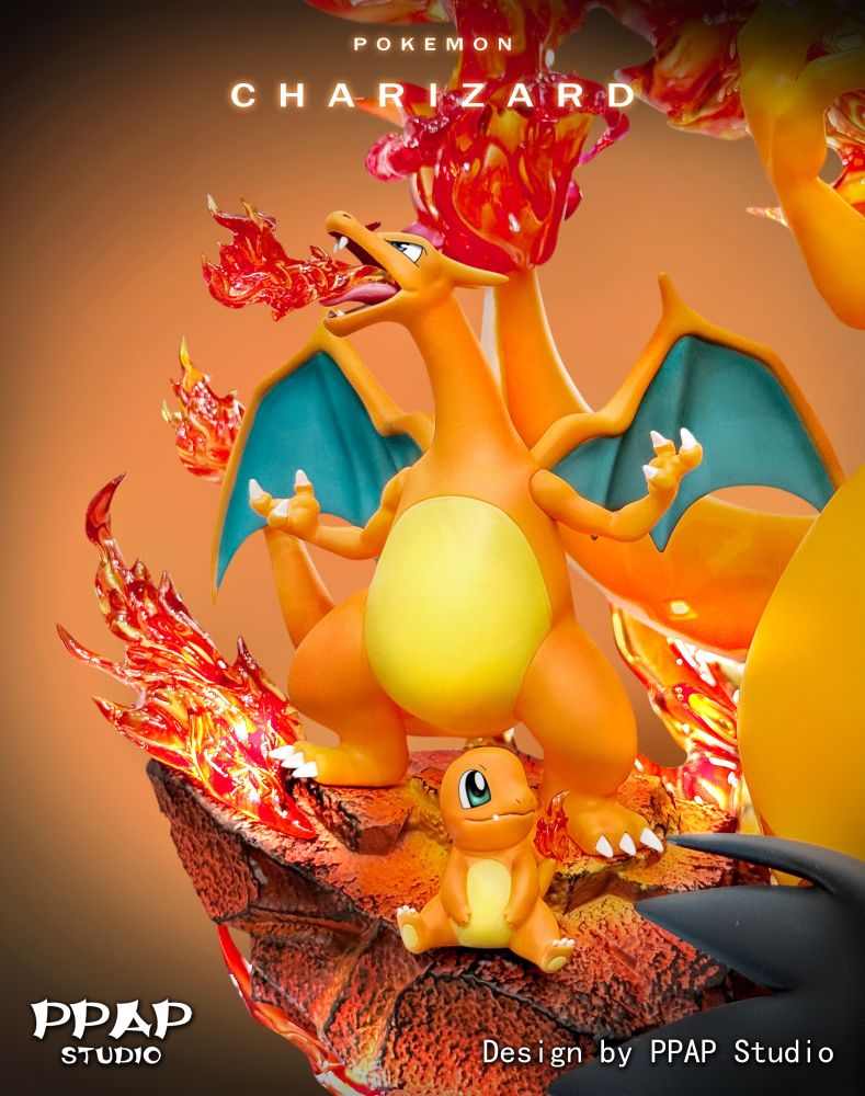 PPAP Studio - Gigamax Charizard Family - Pokemon Resin Statue