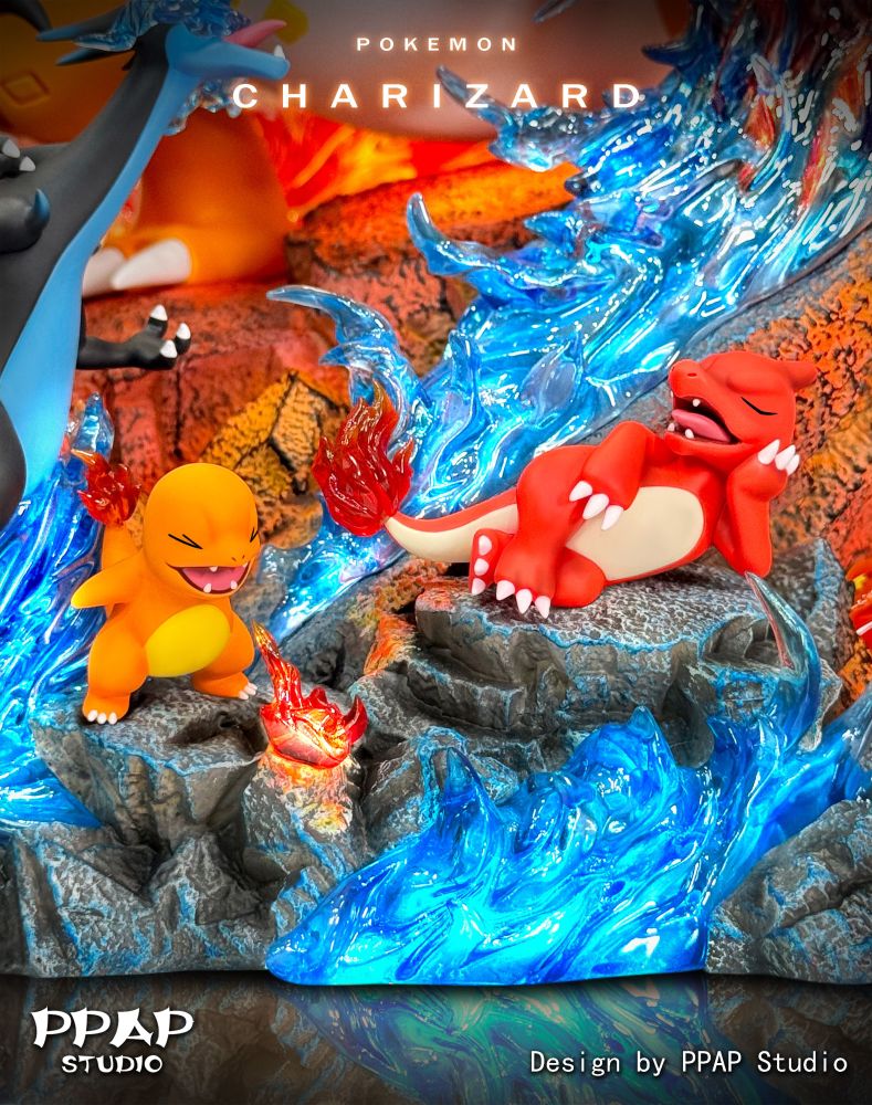 PPAP Studio - Gigamax Charizard Family - Pokemon Resin Statue