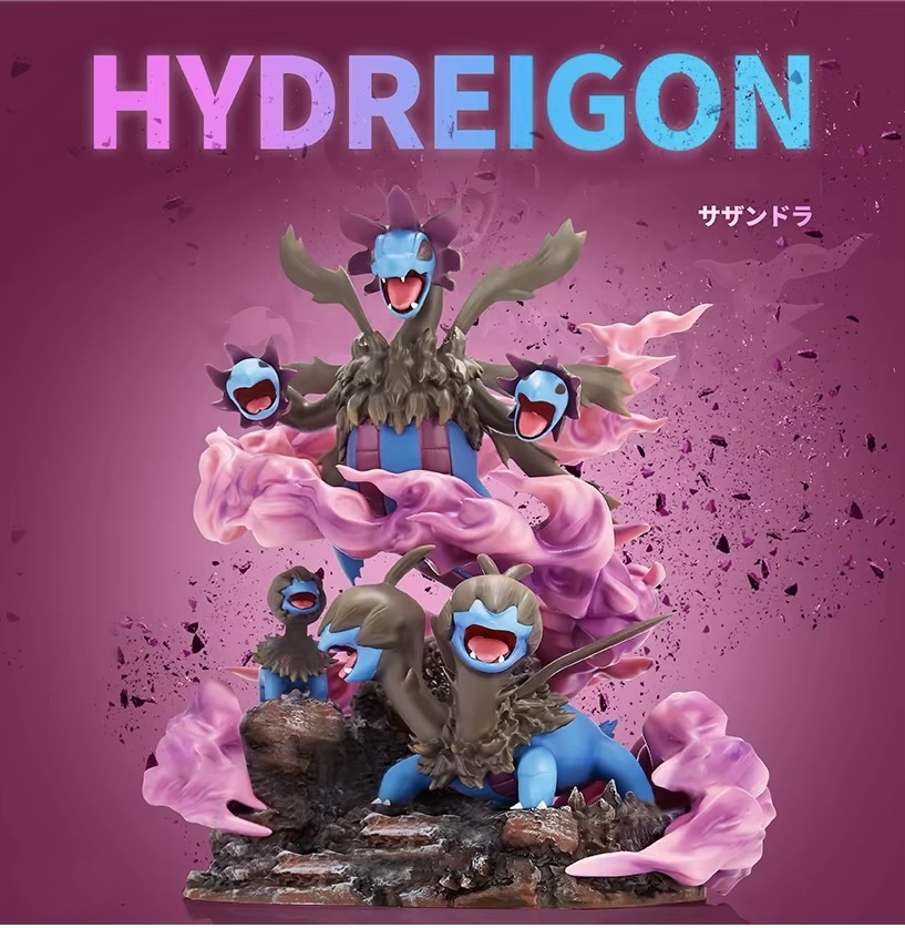 XO Studio - Hydreigon Evolution - Pokemon Resin Statue