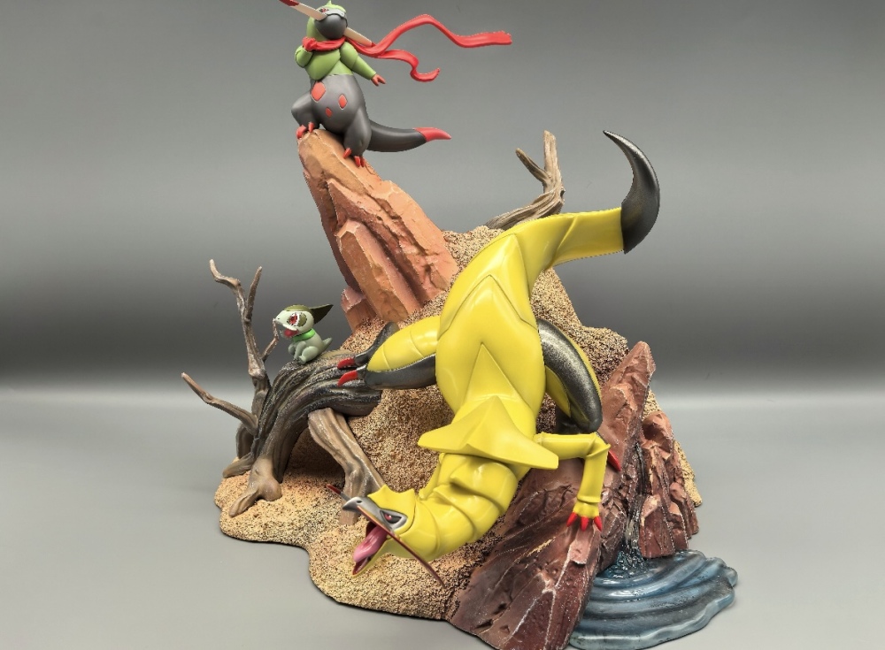 ES Studio - Haxorus Evolution - Pokemon Resin Statue