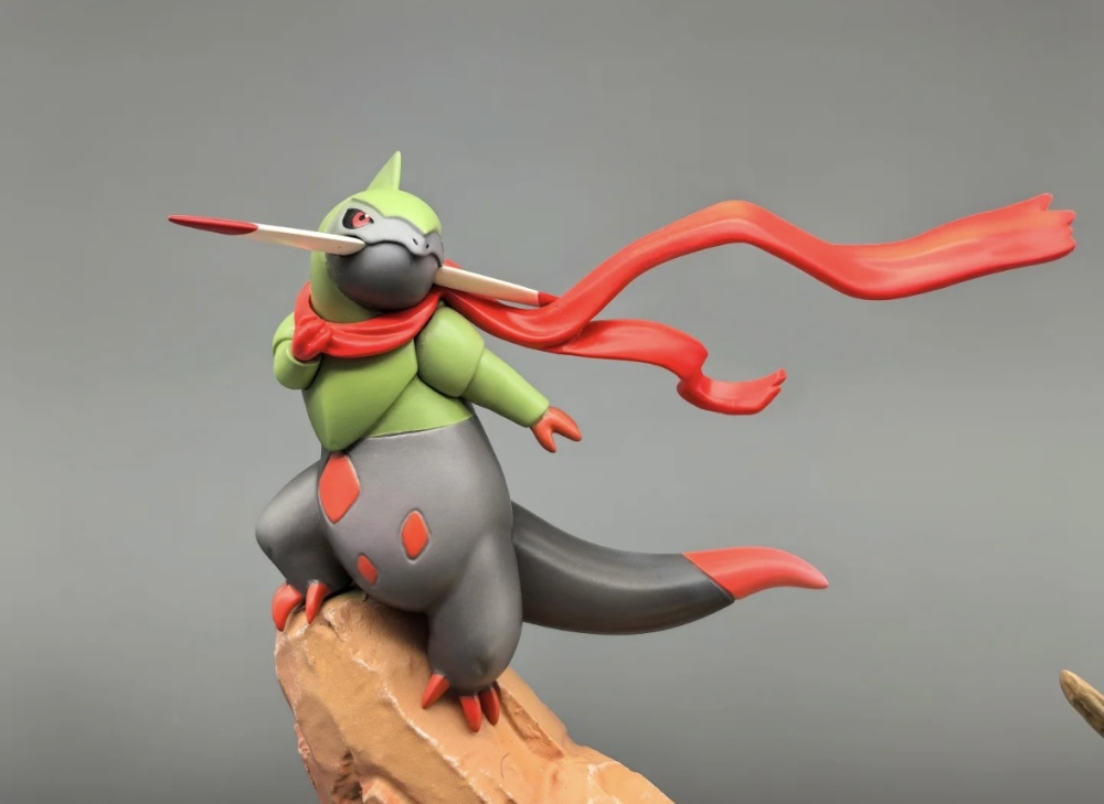 ES Studio - Haxorus Evolution - Pokemon Resin Statue