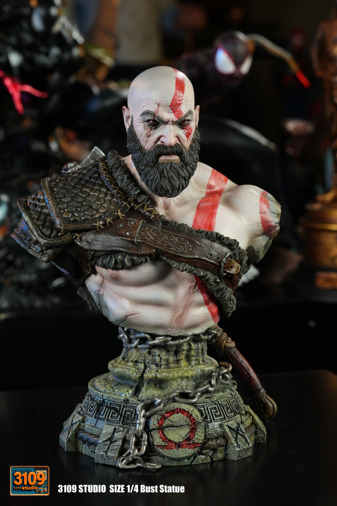 [Preorder] 3109 Studio - Kratos Bust - God Of War Resin Statue