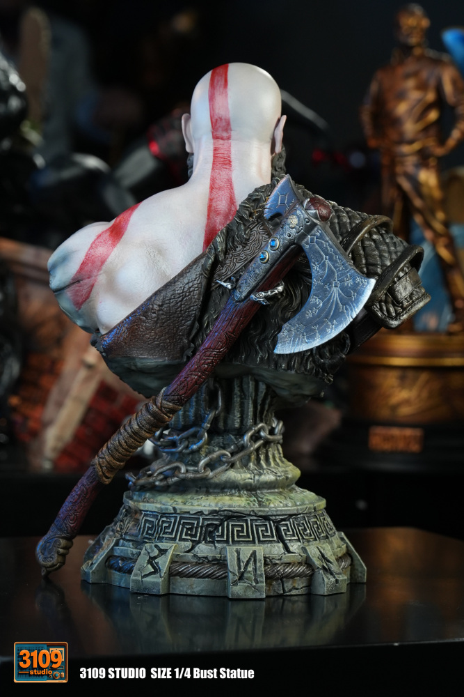[Preorder] 3109 Studio - Kratos Bust - God Of War Resin Statue