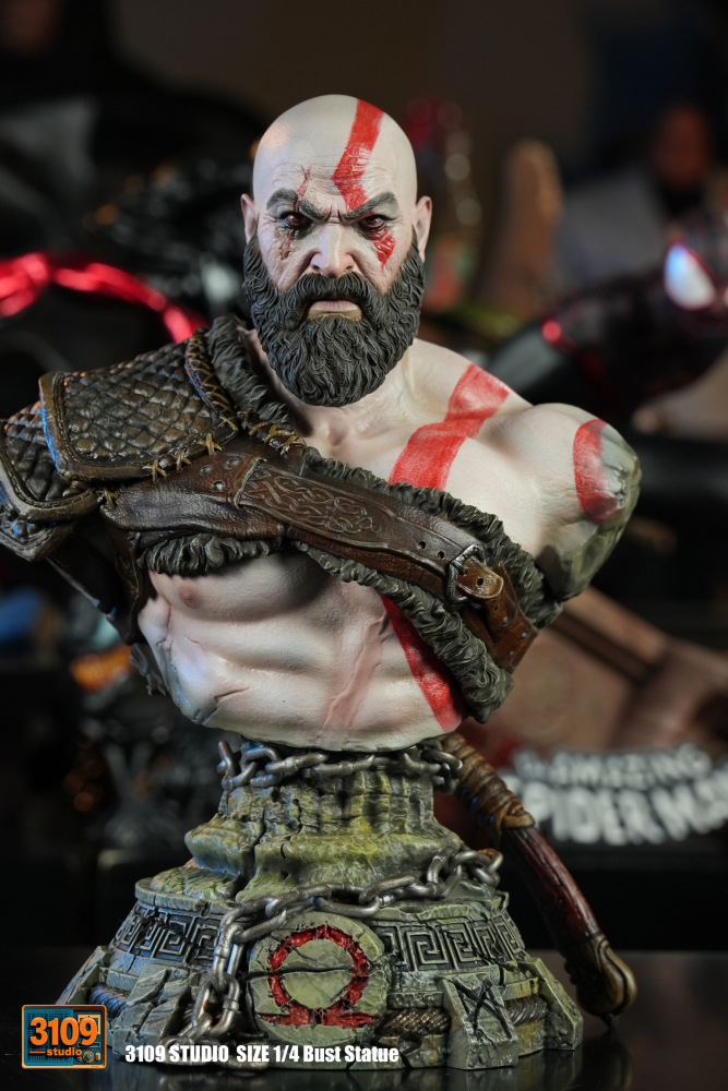 [Preorder] 3109 Studio - Kratos Bust - God Of War Resin Statue