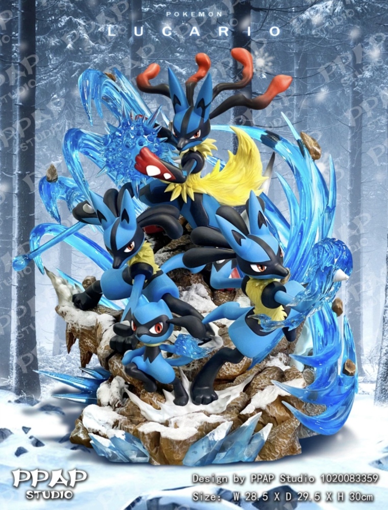 PPAP Studio - Lucario Evolution - Pokemon Resin Statue