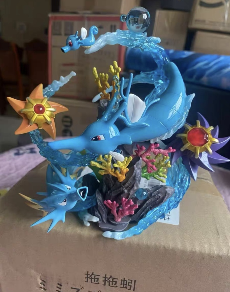 Xo Studio - Kingdra Evolution- Pokemon Resin Statue