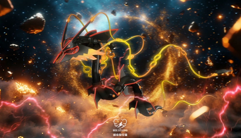 Bee Studio - Mega Rayquaza - Pokemon Resin Statue