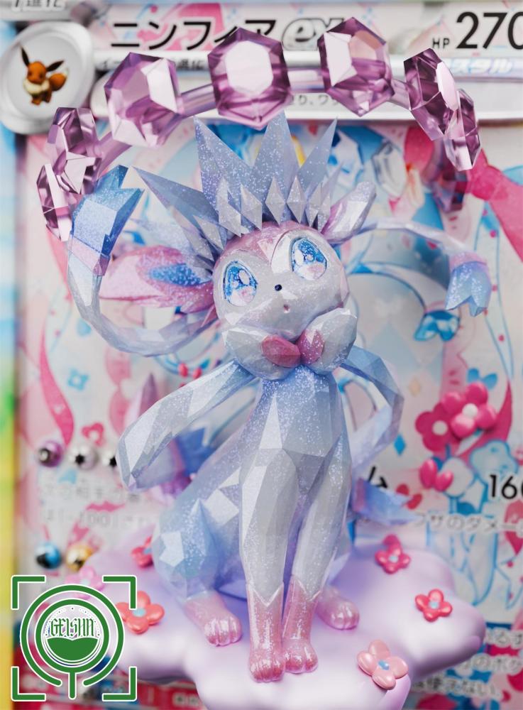Geisha Studio - Sylveon Card - Pokemon Resin Statue