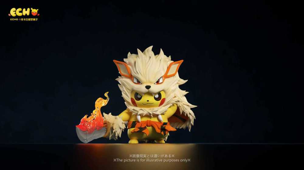 Echo Studio - Pikachu Cosplay Arcanine - Pokemon Resin Statue