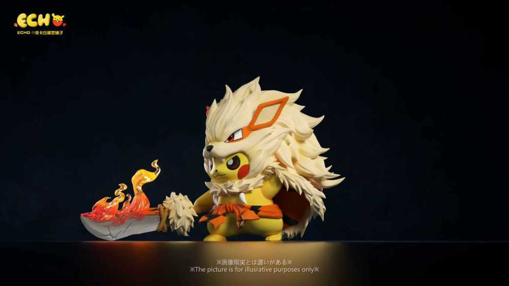 Echo Studio - Pikachu Cosplay Arcanine - Pokemon Resin Statue