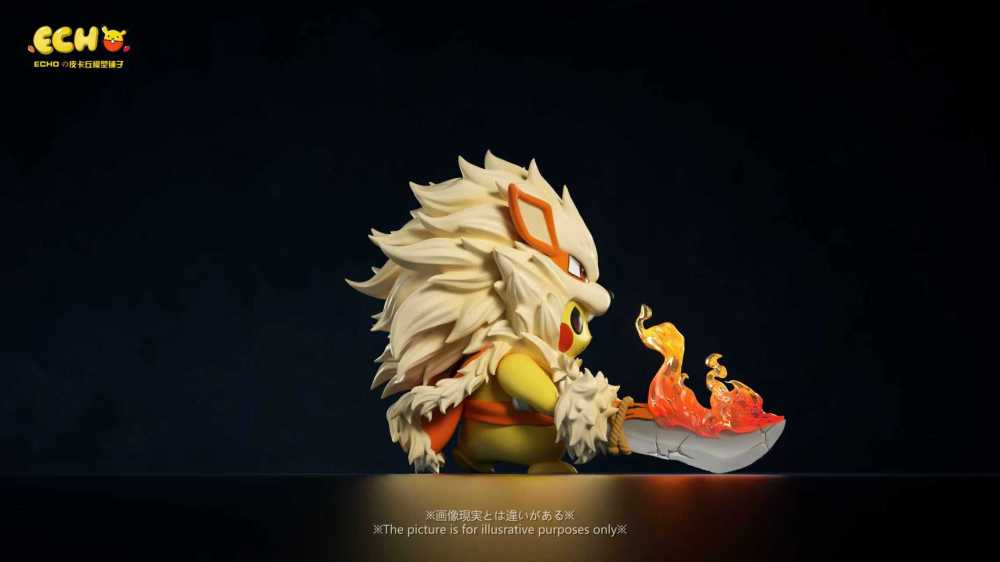 Echo Studio - Pikachu Cosplay Arcanine - Pokemon Resin Statue