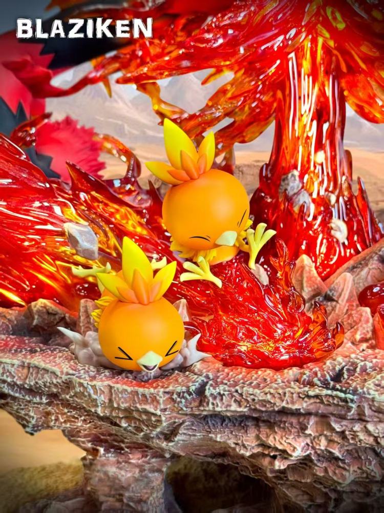 Ppap Studio - Blaziken Evolution - Pokemon Resin Statue