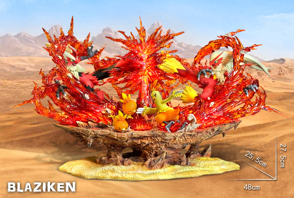 Ppap Studio - Blaziken Evolution - Pokemon Resin Statue
