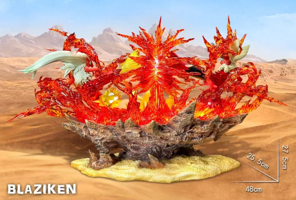 Ppap Studio - Blaziken Evolution - Pokemon Resin Statue
