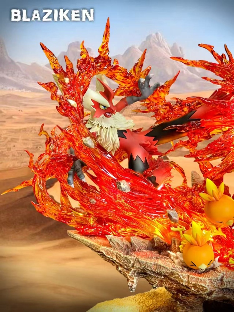 Ppap Studio - Blaziken Evolution - Pokemon Resin Statue