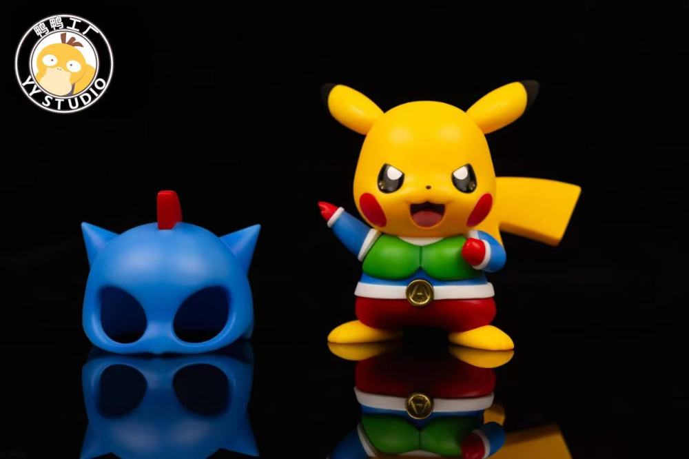 YY Studio - Pikachu x Psyduck Cosplay Action Mask - Pokemon Resin Statue