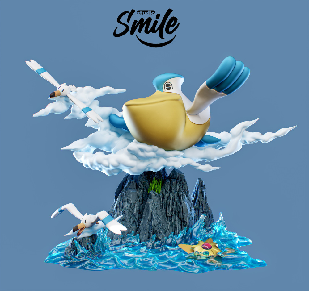 Smile Studio - Pelipper Evolution Ecology - Pokemon Resin Statue
