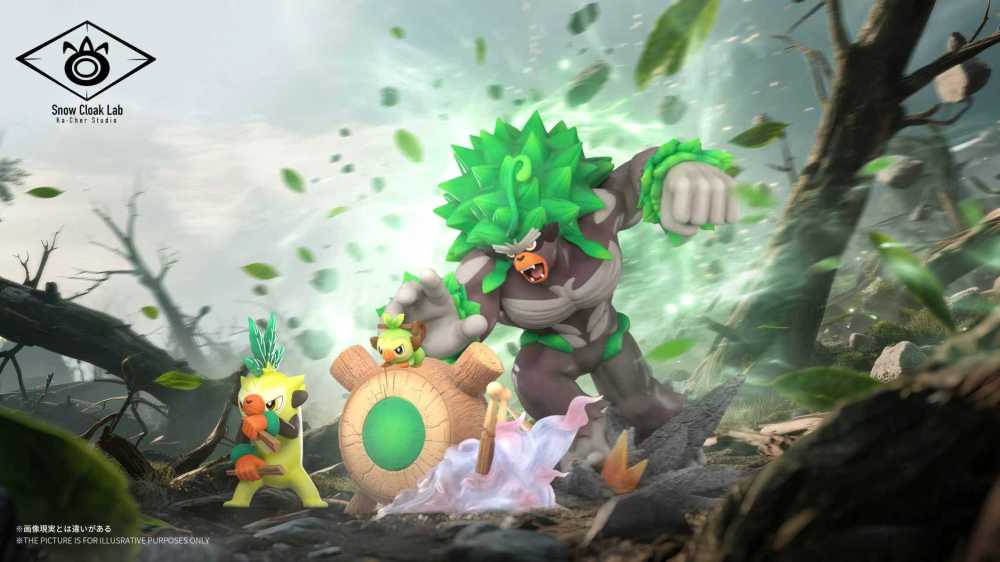 Snow Cloak Lab Studio - Rillaboom Evolution - Pokemon Scale World