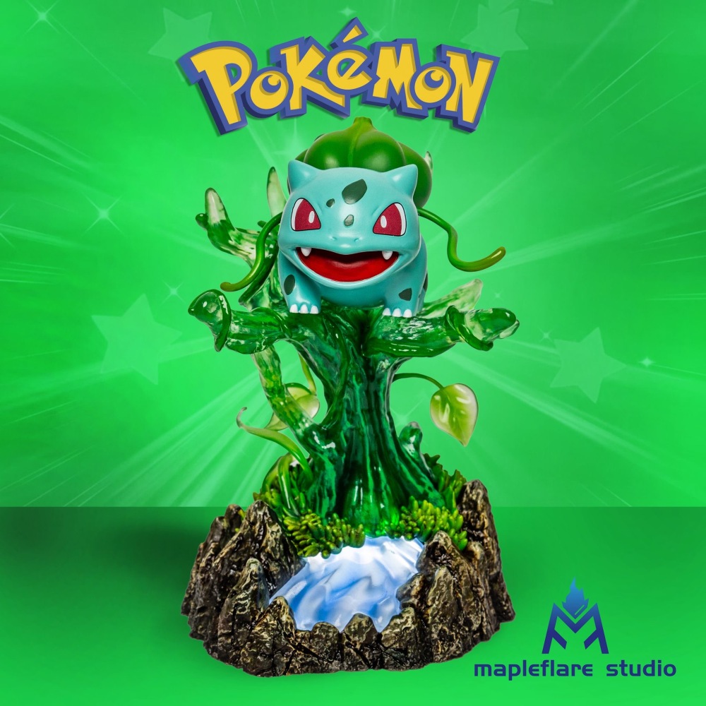 Mapleflare Studio - Bulbasaur Lamp - Pokemon Resin Statue