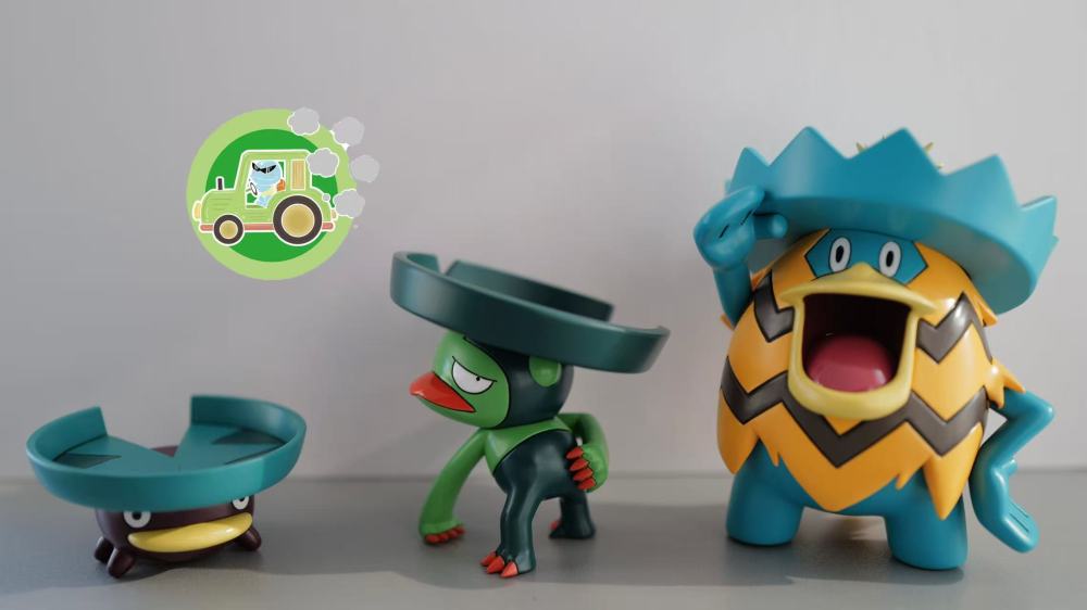 Turtle Tractor Studio - Ludicolo Evolution - Pokemon Scale World