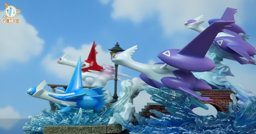 Sugar Cube Studio - Mega Latios x Mega Latias - Pokemon Resin Statue