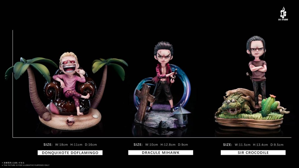 [Preorder] DX Studio - Childhood Doflamingo x Mihawk x Sir Crocodile - One Piece Resin Statue