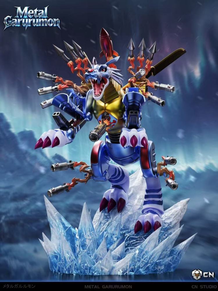 CN Studio - Metal Garurumon - Digimon Resin Statue