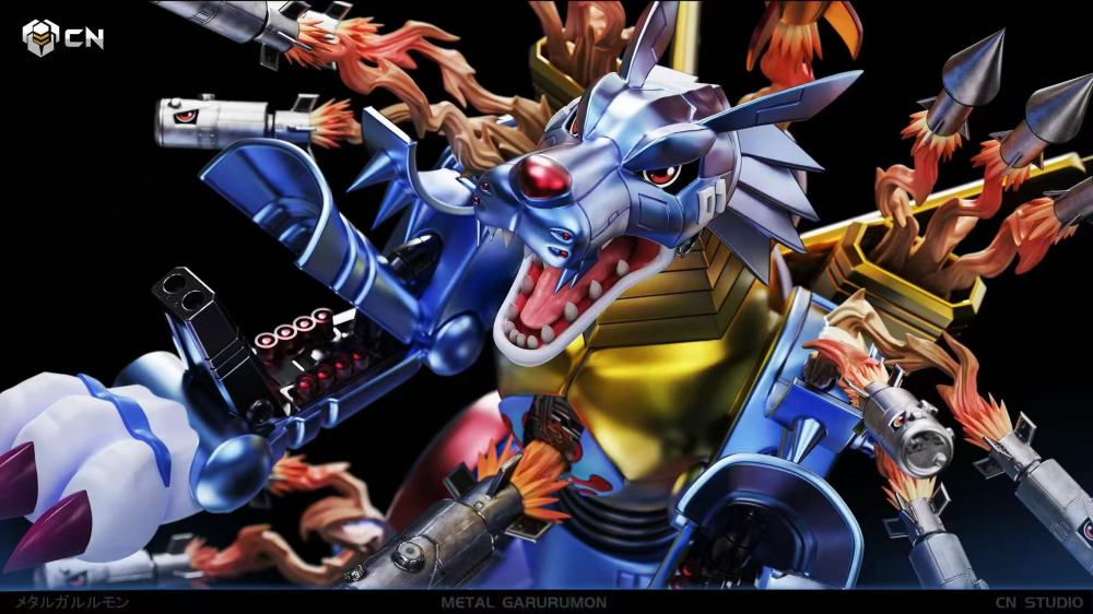 [Preorder] CN Studio - Metal Garurumon - Digimon Resin Statue