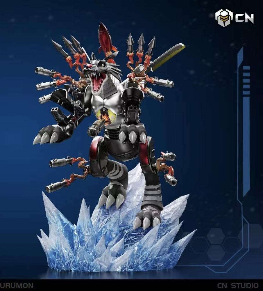 [Preorder] CN Studio - Metal Garurumon - Digimon Resin Statue