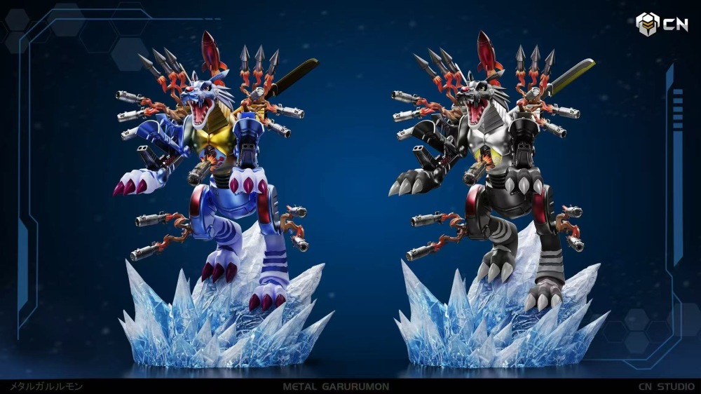 [Preorder] CN Studio - Metal Garurumon - Digimon Resin Statue