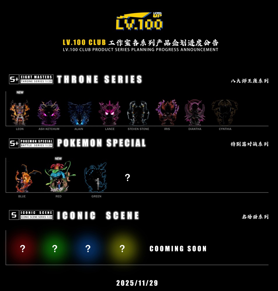 LV100 Club Studio - Leon Throne - Pokemon Resin Statue