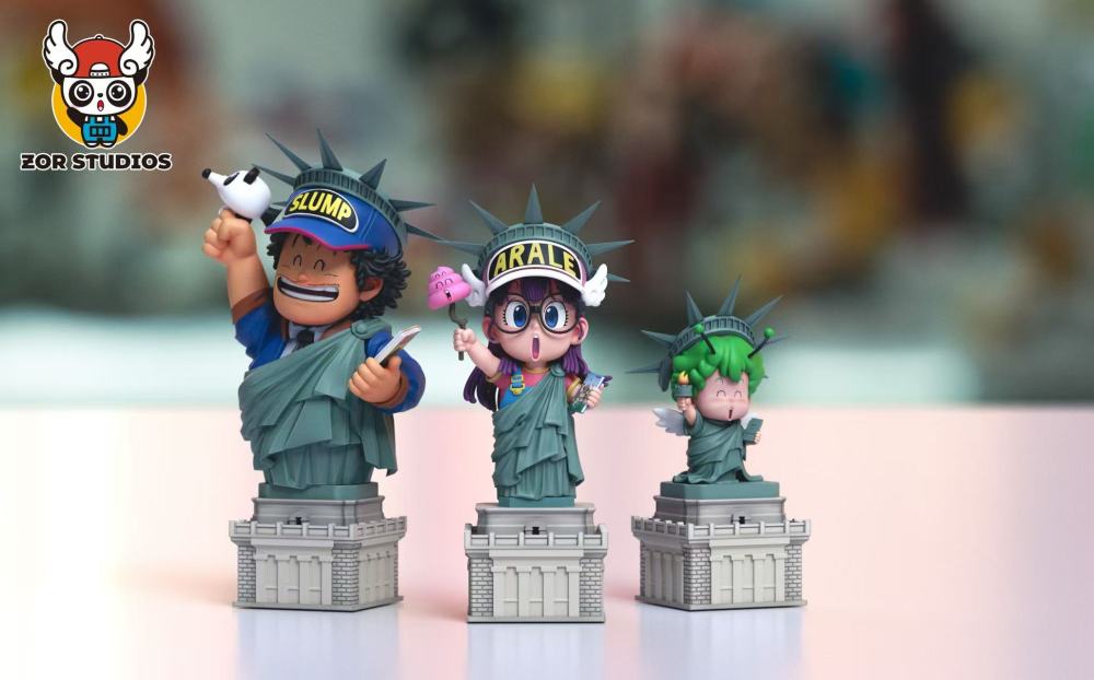 [Preorder] Zor Studio - Penguin Village Statue of Liberty Arale Trio - Dr Slump Resin Statue